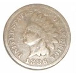 1886 VARIETY 1 KEY DATE INDIAN HEAD PENNY RED BOOK VALUE IS $12.00+ *NICE EARLY VERY GOOD GRADE*!!