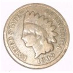 1909 RARE KEY DATE INDIAN HEAD PENNY RED BOOK VALUE IS $15.00+ *NICE EARLY VERY GOOD GRADE*!!