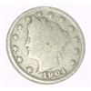 Image 1 : 1904 LIBERTY HEAD "V" NICKEL RED BOOK VALUE IS $4.00+ *NICE EARLY VERY GOOD GRADE*!!