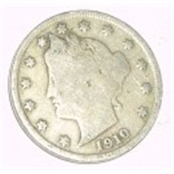 1910 LIBERTY HEAD "V" NICKEL RED BOOK VALUE IS $4.00+ *NICE EARLY VERY GOOD GRADE*!!