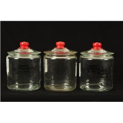 3 Tom's Peanuts Countertop Jars