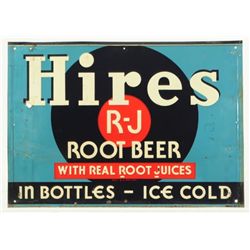 Hires R-J Root Beer Tin Advertising Sign