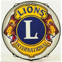 Lion's Club International Porcelain Sign