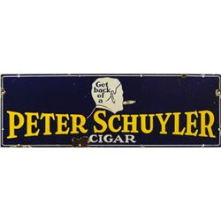Peter Schuyler Cigars Porcelain Sign