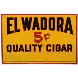 El Wadora 5 Cent Cigar Painted Tin Sign