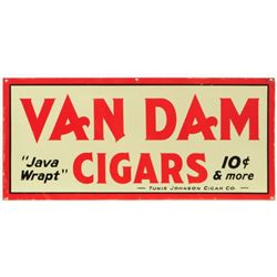 Van Dam Cigars S/S Painted Tin Sign