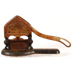 Wichita Kansas Wholesale Grocer Tobacco Cutter