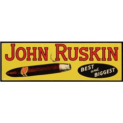 John Ruskin Tin Cigars Sign