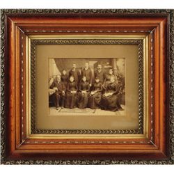 Antique Photograph In Fine Oak Frame