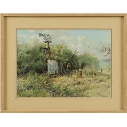 Robinson Quail Hunting Lithogarph Print