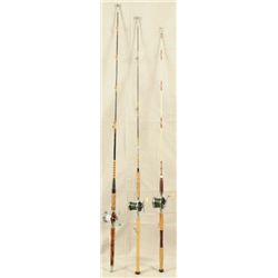 3 Salt Water Deep Sea Fishing Rods and Penn Reels