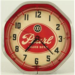 Pearl Beer Neon Clock