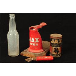 Jax Beer Advertising Can Opener, Can, & Bottle
