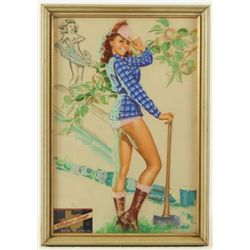 Original Pastel Drawing with Shiner Beer L:abel