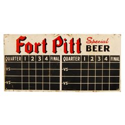 Fort Pitt Beer Baseball Score Board Sign