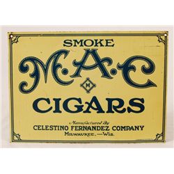 Smoke M-A-C Cigars Tin Advertising Tin Sign