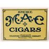 Image 1 : Smoke M-A-C Cigars Tin Advertising Tin Sign