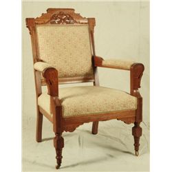 Eastlake Style Upholstered Chair