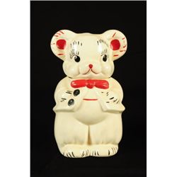 Two-Faced Mouse With Bow Tie Cookie Jar