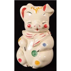 Polka Dot Pig Cookie Jar