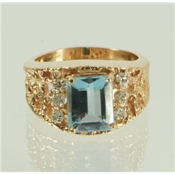 14kt WG Tanzanite & Diamond Ring