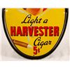 Image 3 : Harvester Cigar Oval Tin Advertising Sign