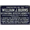 Image 1 : Detective Agency Protection Warning Porcelain Sign