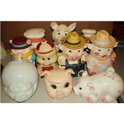 10 Pig Cookie Jars