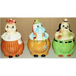3 Animal Cookie Jars