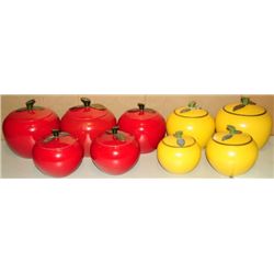 2 Sets of Aluminum Apple Canisters