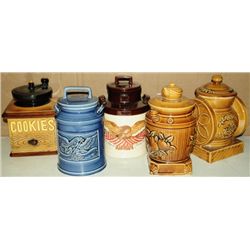 5 Assorted Cookie Jars