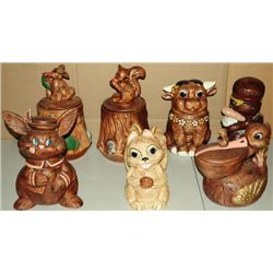 7 Assorted Animal Cookie Jars