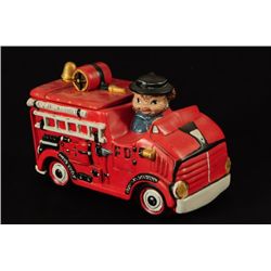 Twin Winton Fire Truck Cookie Jar