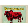 Image 2 : Red Brahmans Cattle Porcelain Ranch Sign