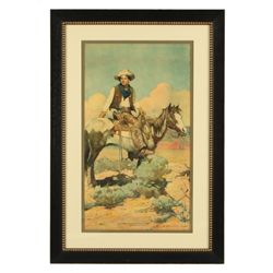 Colt Tex & Patches Framed Advertising Poster 1925