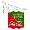 Image 1 : Coca Cola Fountain Service Hanging Sign & Bracket