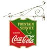 Image 2 : Coca Cola Fountain Service Hanging Sign & Bracket