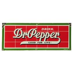 Dr. Pepper Red Brick Porcelain Sign