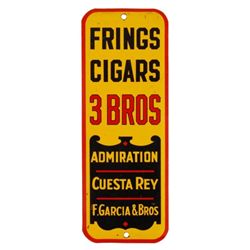 Frings Cigars Porcelain Advertising Door Push