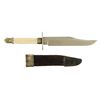 Image 1 : Ivory Handled Clip Point Bowie Knife With Sheath