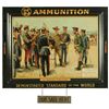 Image 1 : 1908 U.S. Ammunition Self Framed Tin Sign