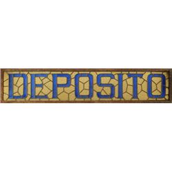 Deposito Stained Glass Bank Sign