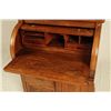 Image 2 : Oak Roll Top Writing Desk Bookcase