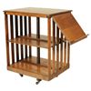 Image 1 : Mission Oak Revolving Book Case with Book Stand