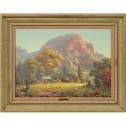 Dalhart Windberg Caprock Farm Scene Oil Painting