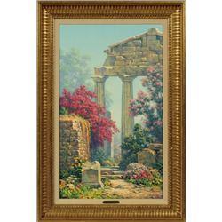 Dalhart Windberg Garden Scene Oil Painting