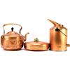 Image 1 : Collection of 3 copper items includes large teapot