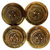 Image 1 : Set of 4 brass rosettes.