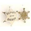 Image 1 : 2 original badges includes 6 point Sheriff Iowa