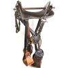 Image 1 : Original brown russet military saddle with